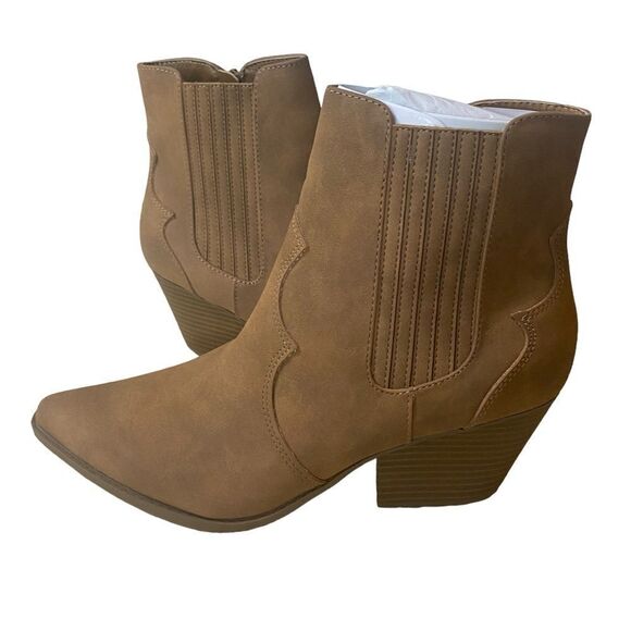 Indigo Rd Wm’s Sz 11 Chestnut Side Zip Suede Western Booties Boots - Picture 6 of 8